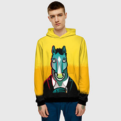 Толстовка-худи мужская BoJack Horseman, цвет: 3D-черный — фото 2