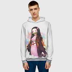 Толстовка-худи мужская KIMETSU NO YAIBA, цвет: 3D-меланж — фото 2