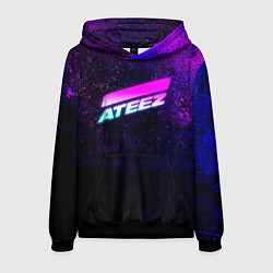Толстовка-худи мужская ATEEZ neon, цвет: 3D-черный