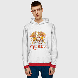 Толстовка-худи мужская Queen, цвет: 3D-красный — фото 2