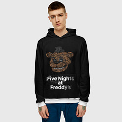 Толстовка-худи мужская FIVE NIGHTS AT FREDDYS, цвет: 3D-белый — фото 2
