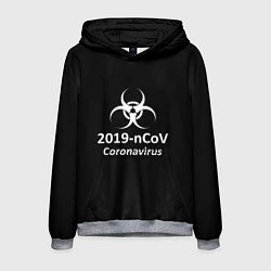 Толстовка-худи мужская NCoV-2019: Coronavirus, цвет: 3D-меланж