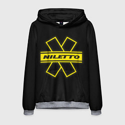 Толстовка-худи мужская NILETTO, цвет: 3D-меланж