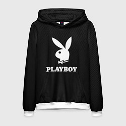 Толстовка-худи мужская PLAYBOY, цвет: 3D-белый
