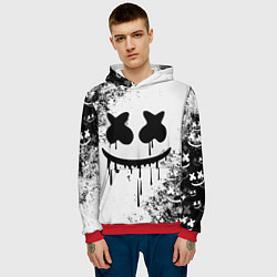Толстовка-худи мужская Marshmello, цвет: 3D-красный — фото 2