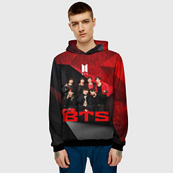 Толстовка-худи мужская BTS, цвет: 3D-черный — фото 2