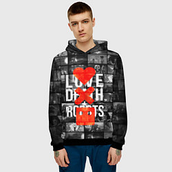 Толстовка-худи мужская LOVE DEATH ROBOTS LDR, цвет: 3D-черный — фото 2
