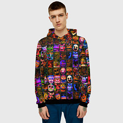 Толстовка-худи мужская Five Nights At Freddy's, цвет: 3D-черный — фото 2