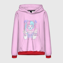 Толстовка-худи мужская Corona-Girl, цвет: 3D-красный