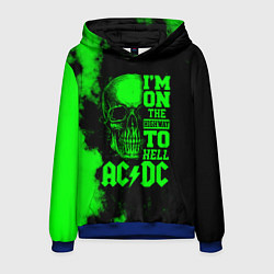 Толстовка-худи мужская I'm on the highway to hell ACDC, цвет: 3D-синий