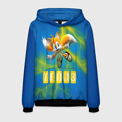 Толстовка-худи мужская Sonic - Майлз Тейлз, цвет: 3D-черный