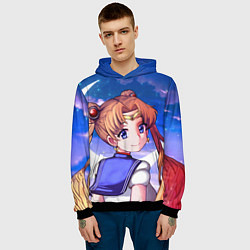 Толстовка-худи мужская SAILOR MOON, цвет: 3D-черный — фото 2