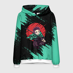 Толстовка-худи мужская KIMETSU NO YAIBA, цвет: 3D-белый