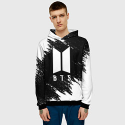Толстовка-худи мужская BTS, цвет: 3D-черный — фото 2