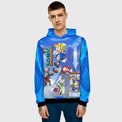 Толстовка-худи мужская Sonic, цвет: 3D-черный — фото 2