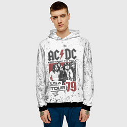 Толстовка-худи мужская ACDC, цвет: 3D-черный — фото 2