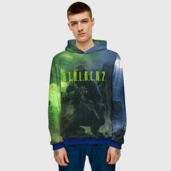 Толстовка-худи мужская STALKER 2, цвет: 3D-синий — фото 2