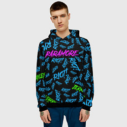 Толстовка-худи мужская Paramore RIOT!, цвет: 3D-черный — фото 2