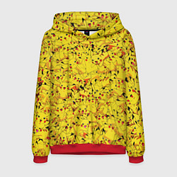 Толстовка-худи мужская Пикачу, цвет: 3D-красный