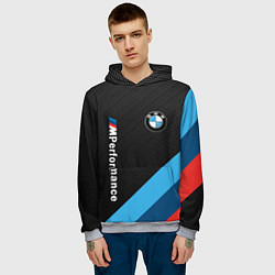Толстовка-худи мужская BMW M PERFORMANCE, цвет: 3D-меланж — фото 2