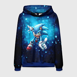 Толстовка-худи мужская SONIC, цвет: 3D-синий