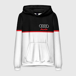 Толстовка-худи мужская AUDI SPORT, цвет: 3D-белый