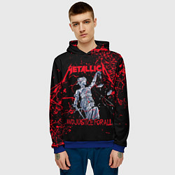 Толстовка-худи мужская Metallica, цвет: 3D-синий — фото 2