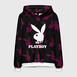 Толстовка-худи мужская PLAYBOY, цвет: 3D-белый