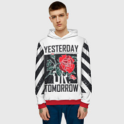 Толстовка-худи мужская Off-White: Yesterday, цвет: 3D-красный — фото 2