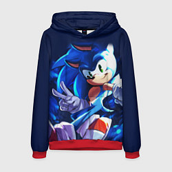 Толстовка-худи мужская Sonic, цвет: 3D-красный
