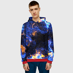 Толстовка-худи мужская Космос, цвет: 3D-красный — фото 2