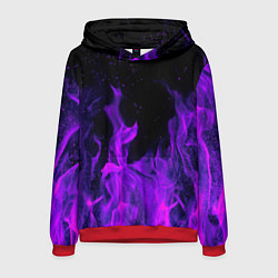 Толстовка-худи мужская ФИОЛЕТОВЫЙ ОГОНЬ, цвет: 3D-красный