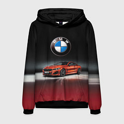 Толстовка-худи мужская BMW, цвет: 3D-черный