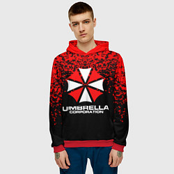 Толстовка-худи мужская Umbrella Corporation, цвет: 3D-красный — фото 2