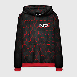 Толстовка-худи мужская MASS EFFECT N7, цвет: 3D-красный