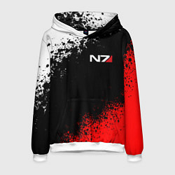 Толстовка-худи мужская MASS EFFECT N7, цвет: 3D-белый