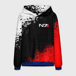 Толстовка-худи мужская MASS EFFECT N7, цвет: 3D-синий