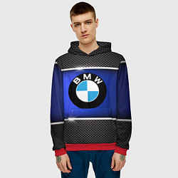 Толстовка-худи мужская BMW, цвет: 3D-красный — фото 2