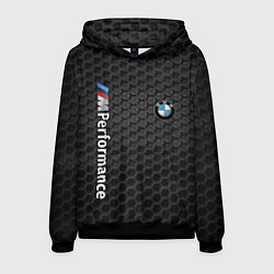 Толстовка-худи мужская BMW PERFORMANCE, цвет: 3D-черный