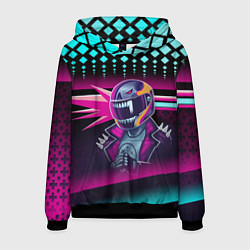 Толстовка-худи мужская НЕОНОВЫЙ ГОНЩИК, цвет: 3D-черный