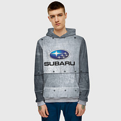 Толстовка-худи мужская SUBARU, цвет: 3D-меланж — фото 2