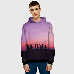 Толстовка-худи мужская BTS, цвет: 3D-черный — фото 2