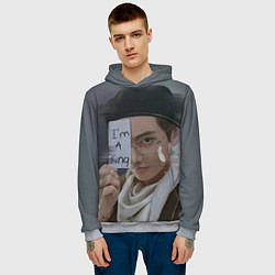 Толстовка-худи мужская BTS, цвет: 3D-меланж — фото 2