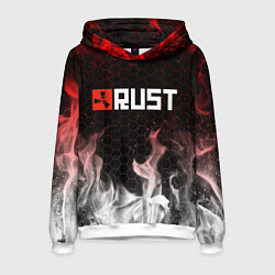 Толстовка-худи мужская RUST, цвет: 3D-белый