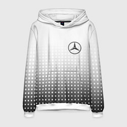Толстовка-худи мужская Mercedes-Benz, цвет: 3D-белый