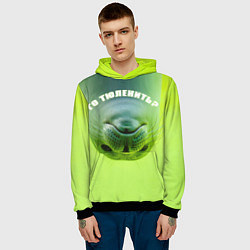 Толстовка-худи мужская Го тюленить?, цвет: 3D-черный — фото 2