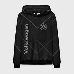 Толстовка-худи мужская VOLKSWAGEN, цвет: 3D-черный