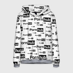 Толстовка-худи мужская PornHub, цвет: 3D-меланж