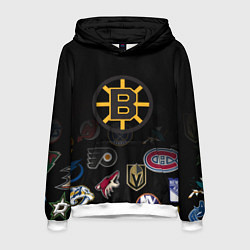 Толстовка-худи мужская NHL Boston Bruins Z, цвет: 3D-белый