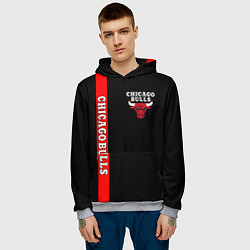 Толстовка-худи мужская CHICAGO BULLS, цвет: 3D-меланж — фото 2